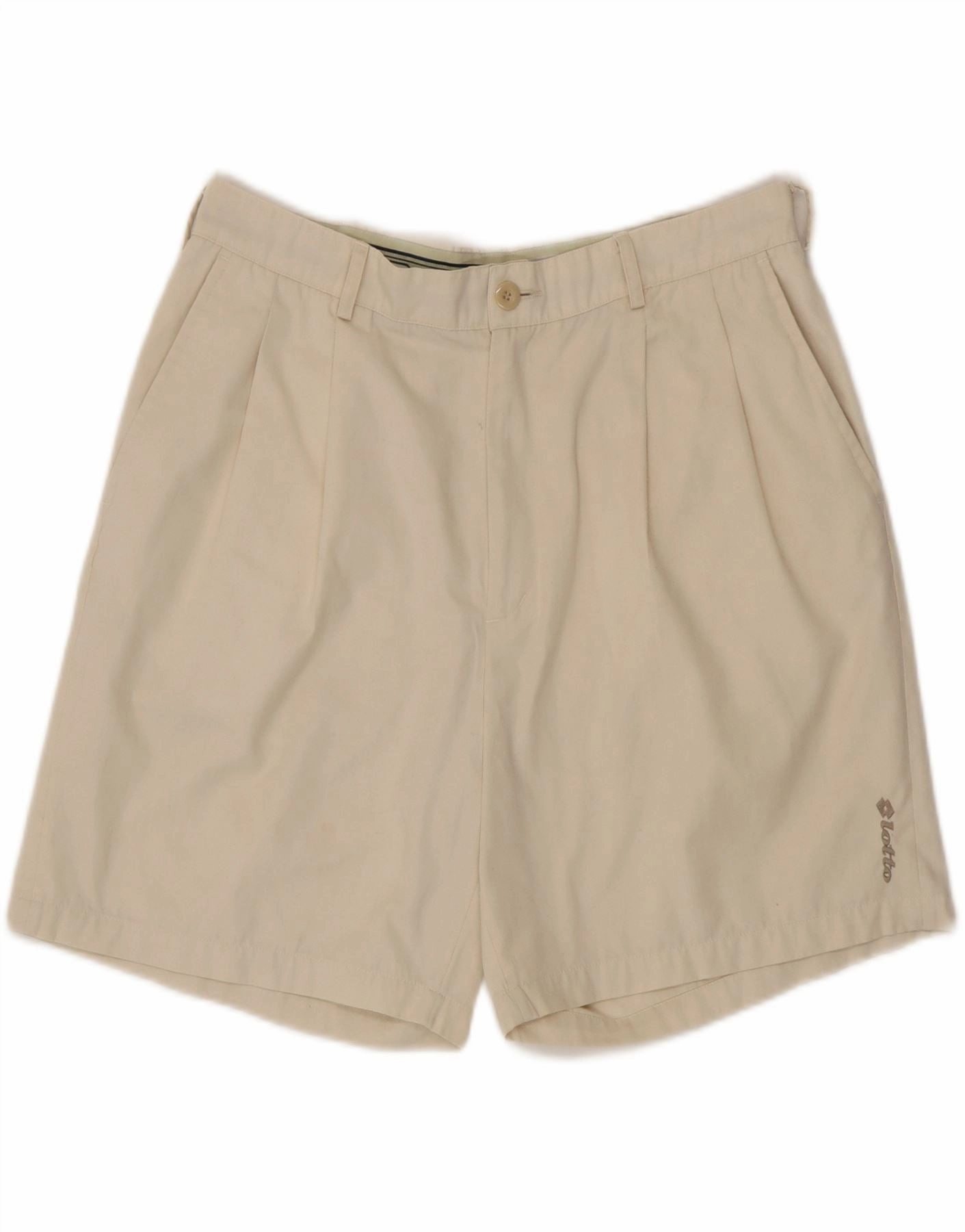 Versatile Design All Day Comfort LOTTO Mens Pegged Chino Shorts W34 Large Beige