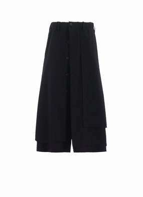 Core Fit WOOL GAUZE WRAP PANTS