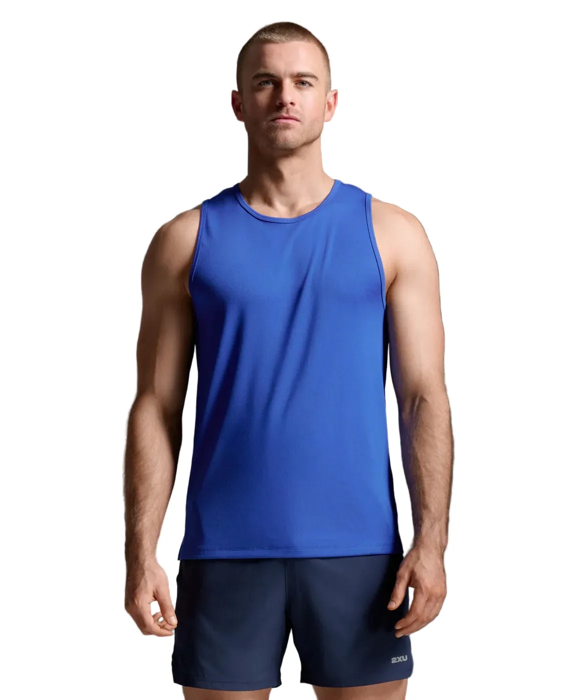 2XU Mens Aero Running Tank Trendy All-Day TaglessDesign