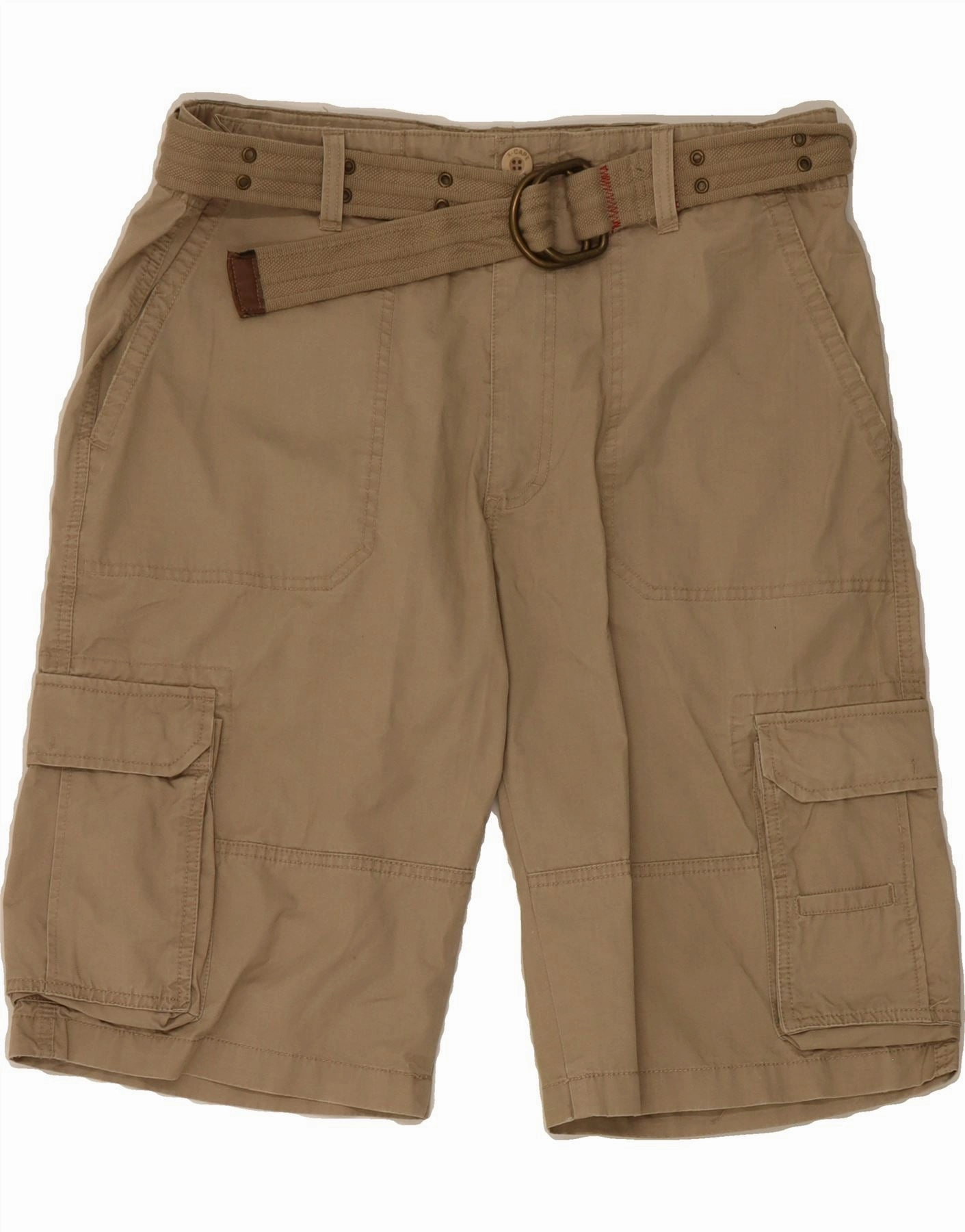 X-CAPE Mens Cargo Shorts IT 52 XL W38 Beige Cotton Light Flex Wear