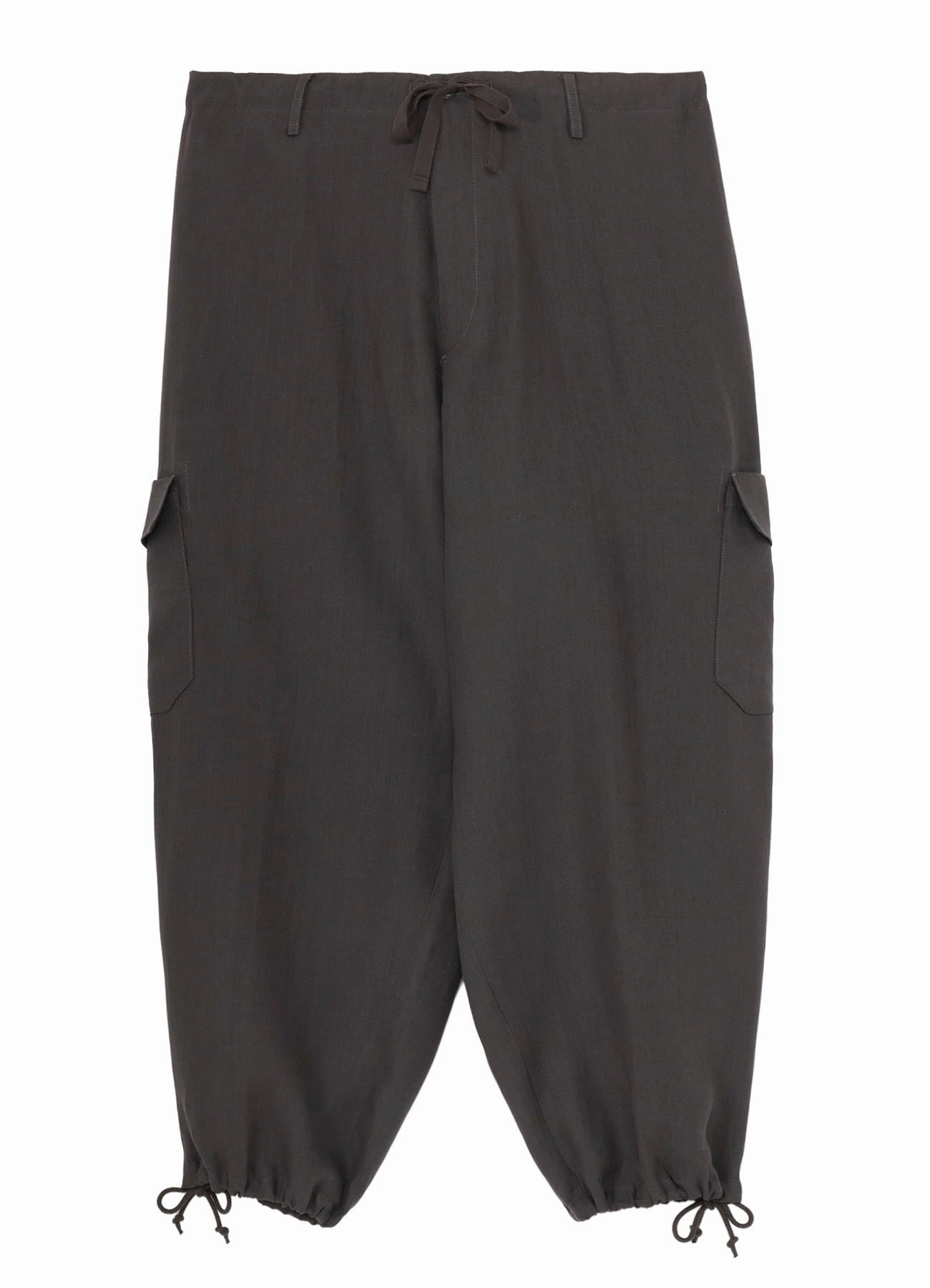 Y's for men x 120% LINO LINEN STRING PANTS WITH SIDE OUT POCKET FunctionalZipper Unisex style