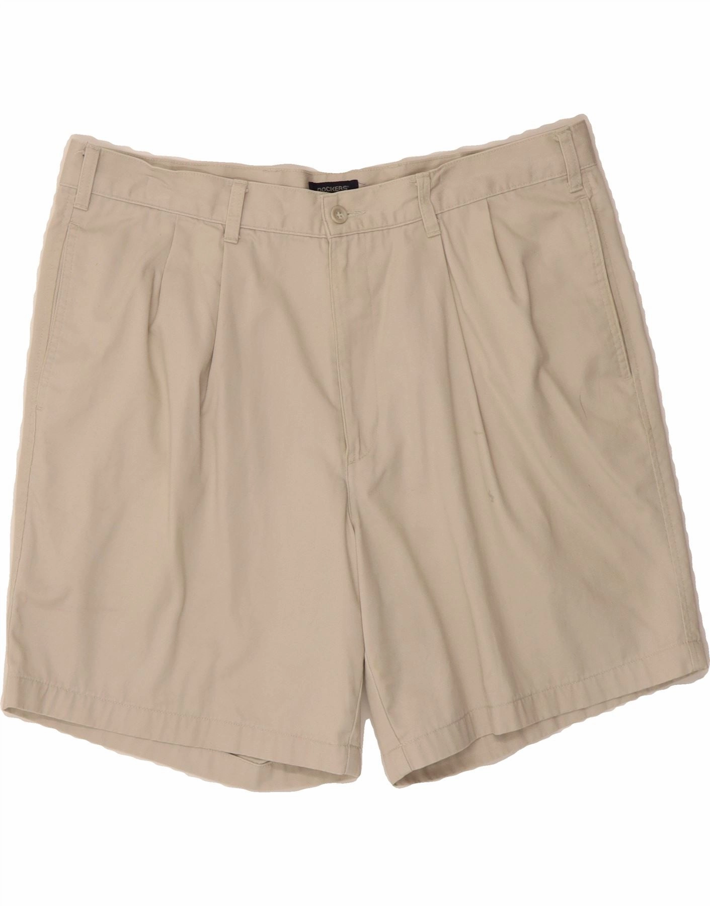 DOCKERS Mens Chino Shorts  W38 XL Grey Cotton stain resistant coating