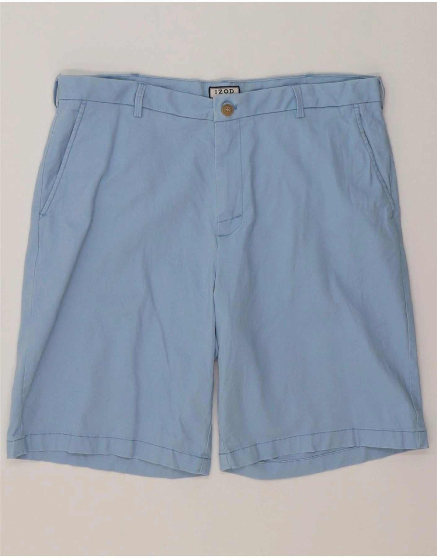 surf wear IZOD Mens Chino Shorts W38 XL Blue Cotton