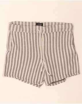 ZARA Mens Casual Shorts Large W32  Beige Striped Value for Money Water Repellent Finish