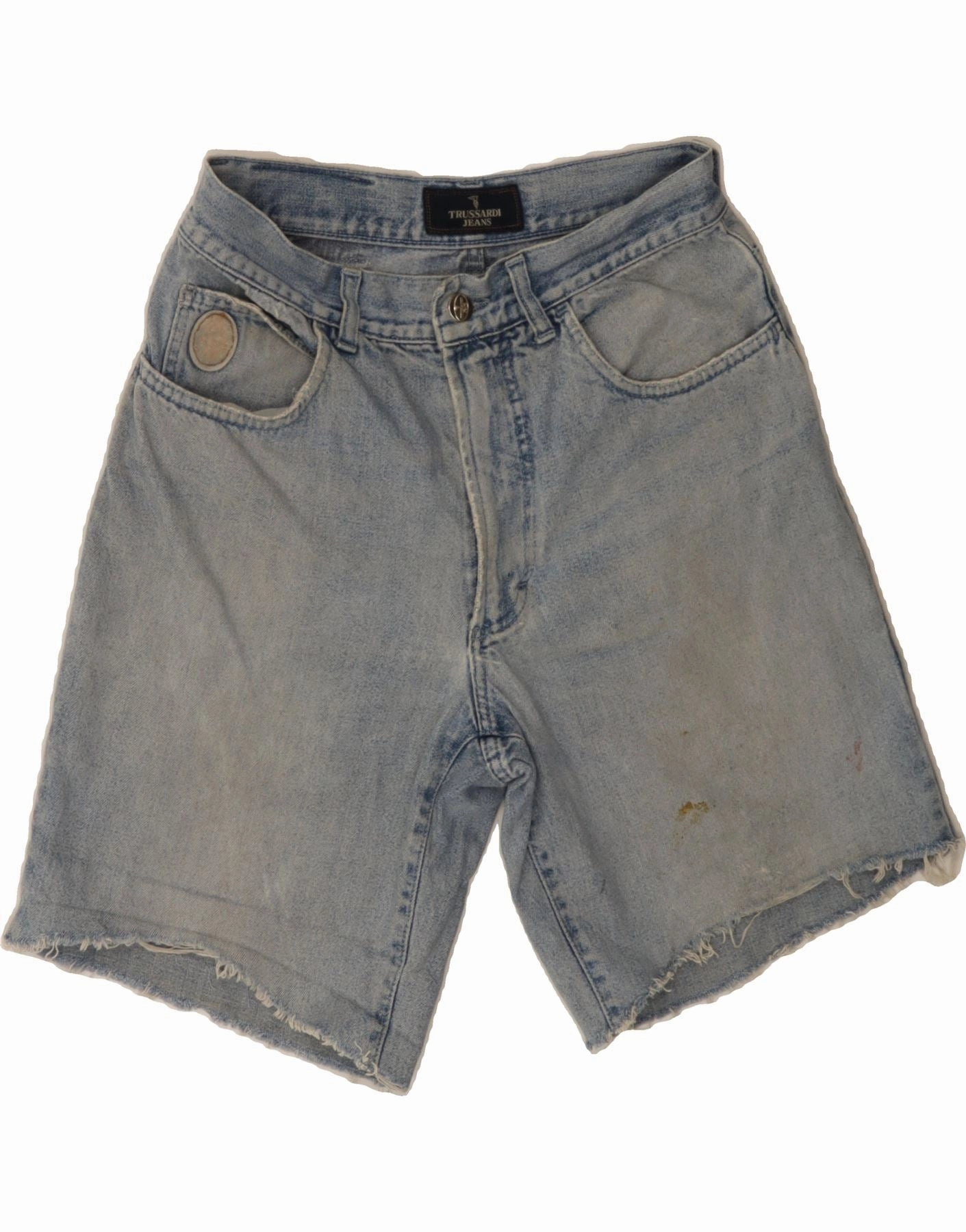 TRUSSARDI Mens Denim Shorts W28 Small  Blue Street Ready