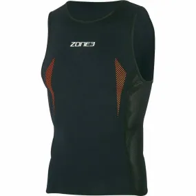 low - altitude use Slim Fit Cut Zone3 Swim-Top Mens Sleeveless Top - Black