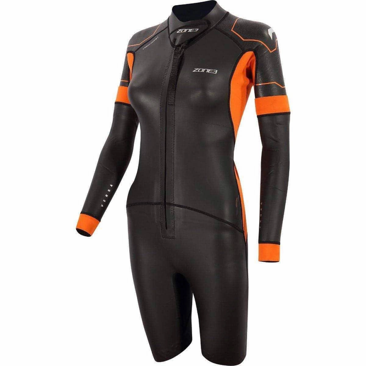 ImpactResistant Chest Guard Zone3 Versa Womens Multi Sport Wetsuit - Black