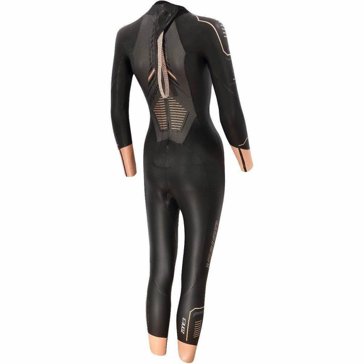 Zone3 Vision Womens Wetsuit - Black ContouredNeckSeal Hydrodynamic Profile